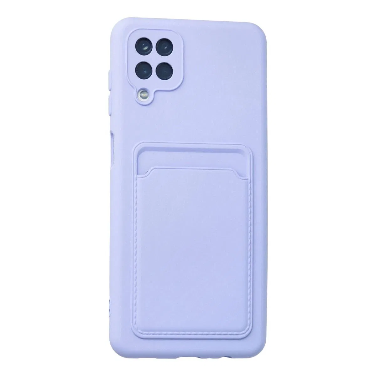 Samsung Galaxy A12 Kılıf Kelvin Kartvizitli Silikon - Lila görsel 2