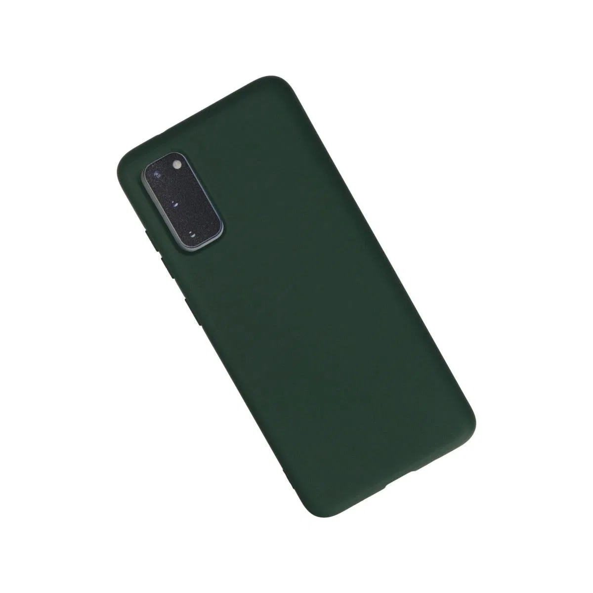 Samsung Galaxy S20 Kılıf Nano İçi Kadife Silikon - Koyu Yeşil görsel 2