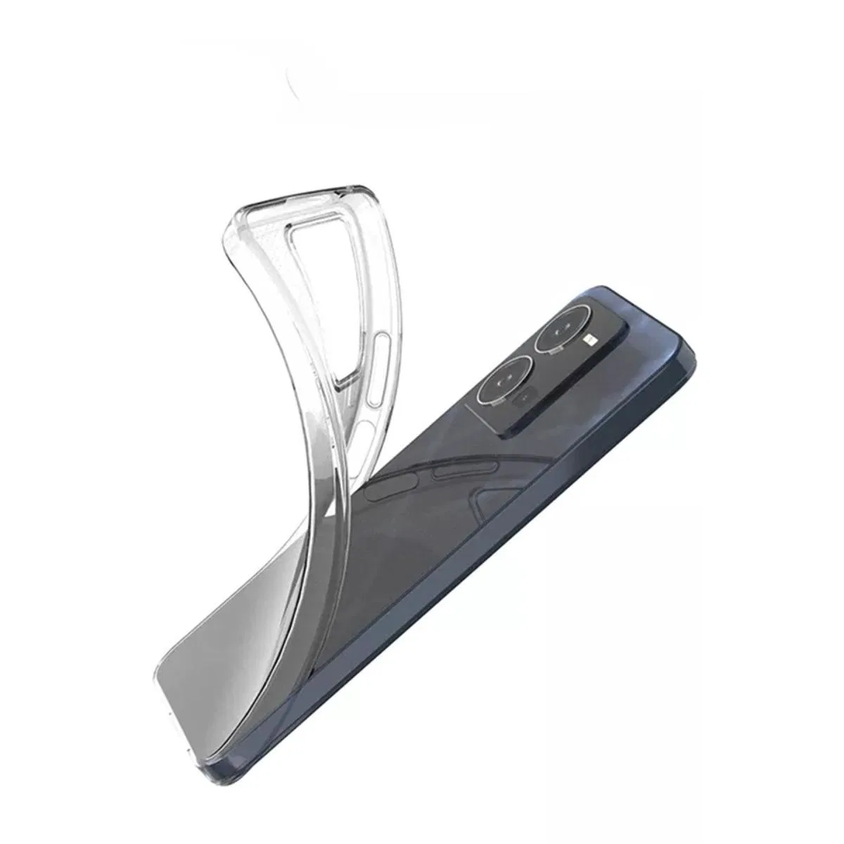 Vivo Y35 Kılıf Lüx Şeffaf Silikon görsel 2
