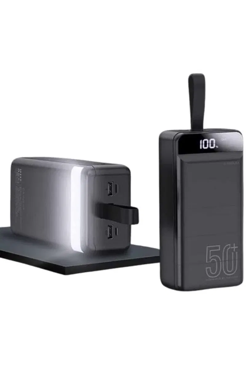 Powerbank 50. 000 Mah Dijital Göstergeli Taşınabilir 4 Portlu Hızlı Powerbank görsel 5