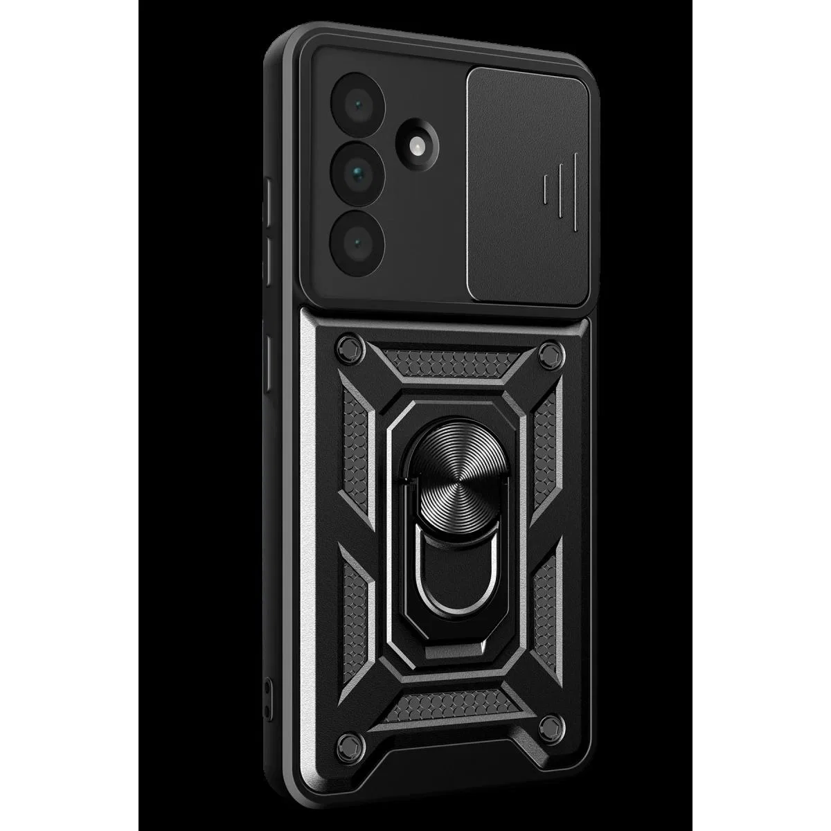 Samsung Galaxy A27 5g Pars Lens Yüzüklü Silikon - Siyah görsel 2