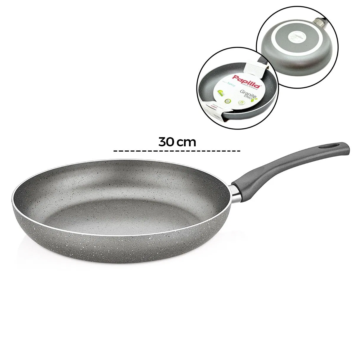 Granit Tava 30 cm Tek Saplı görsel 2