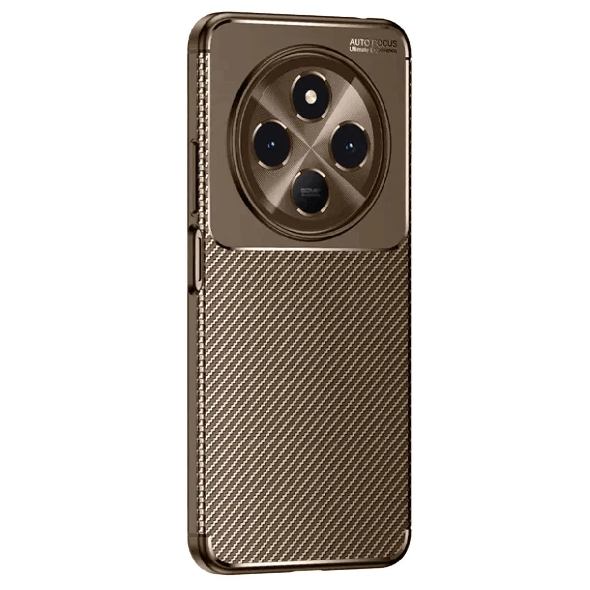 Tecno Spark 30c Kılıf Auto Focus Karbon Kapak - Kahverengi görsel 2