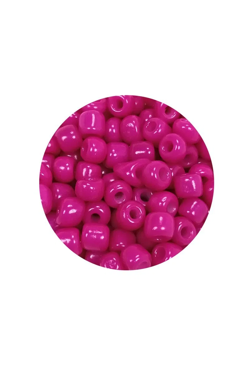 Dökme Cam Kum Boncuk Büyük Boy (6/0) 4 mm - 60 Gram - Açık Mor - BNC130 görsel 2