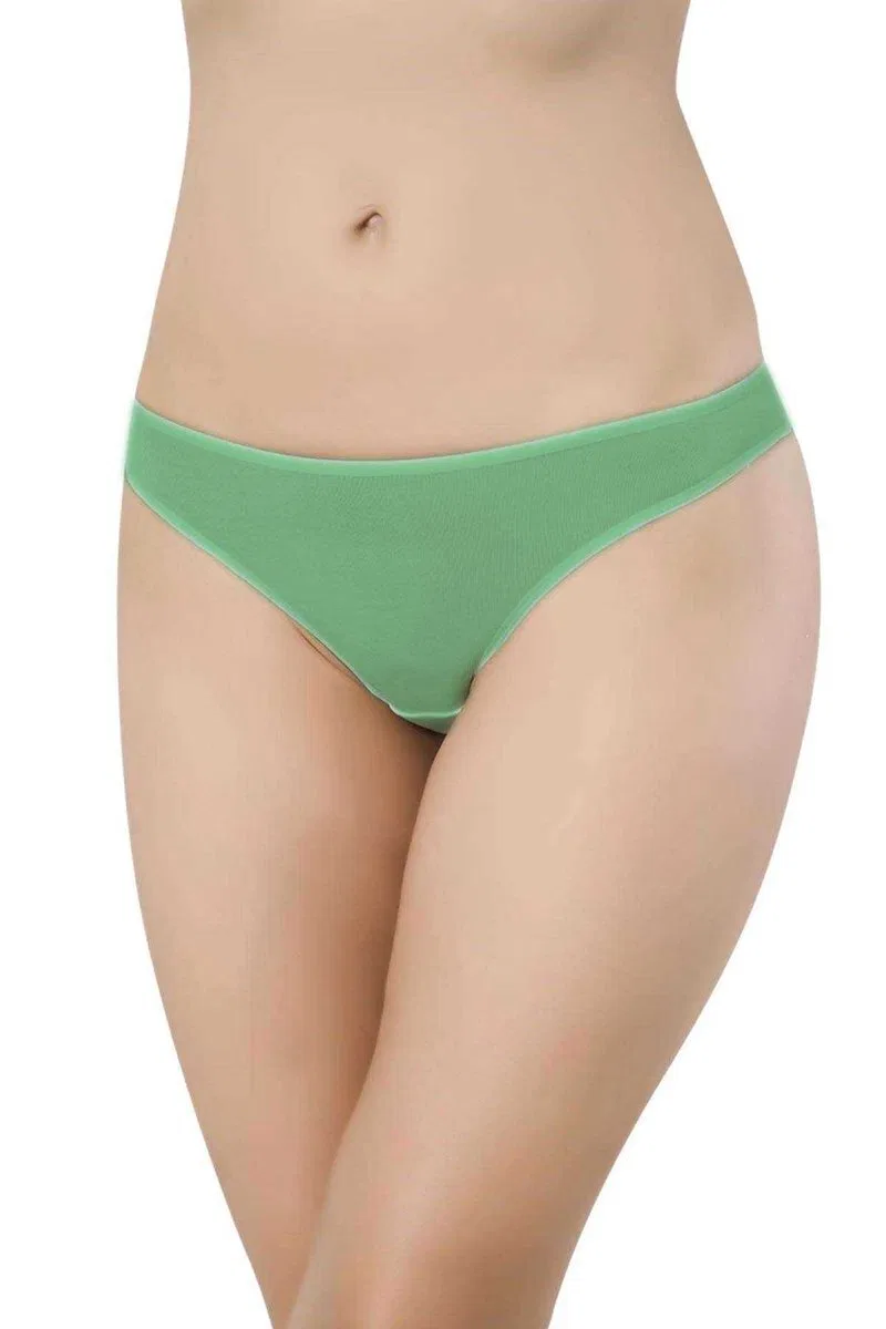 6 adet Süper Eko Set Likralı Kadın Slip Külot Ten Pudra Yeşil görsel 4