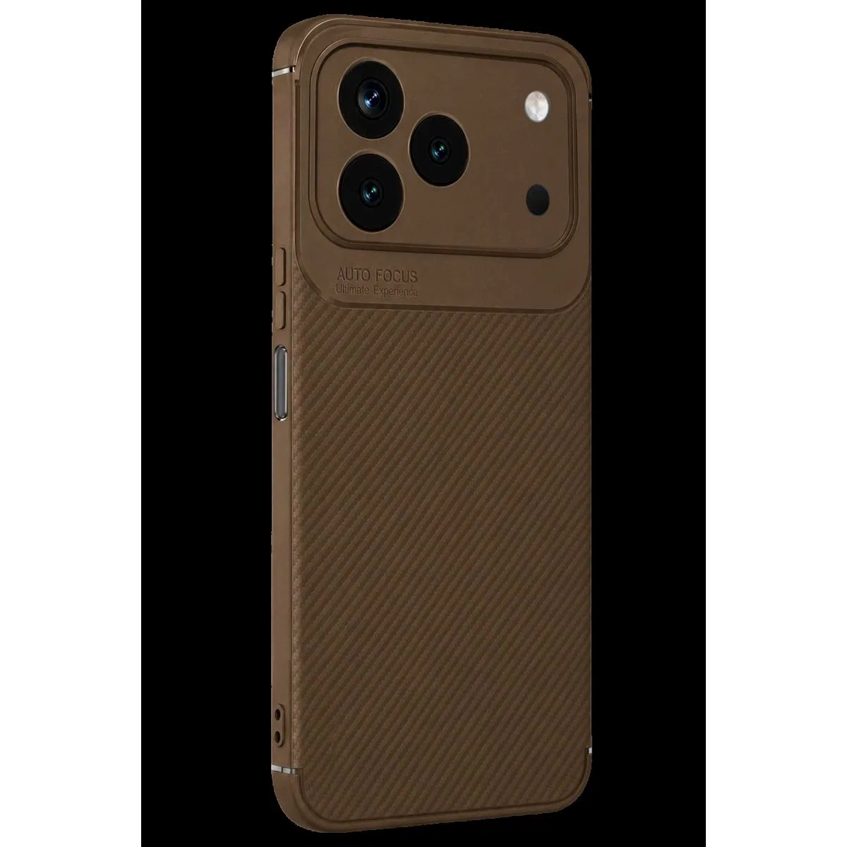 Newface Tecno Spark 50 4g Auto Focus Karbon Kapak - Kahverengi