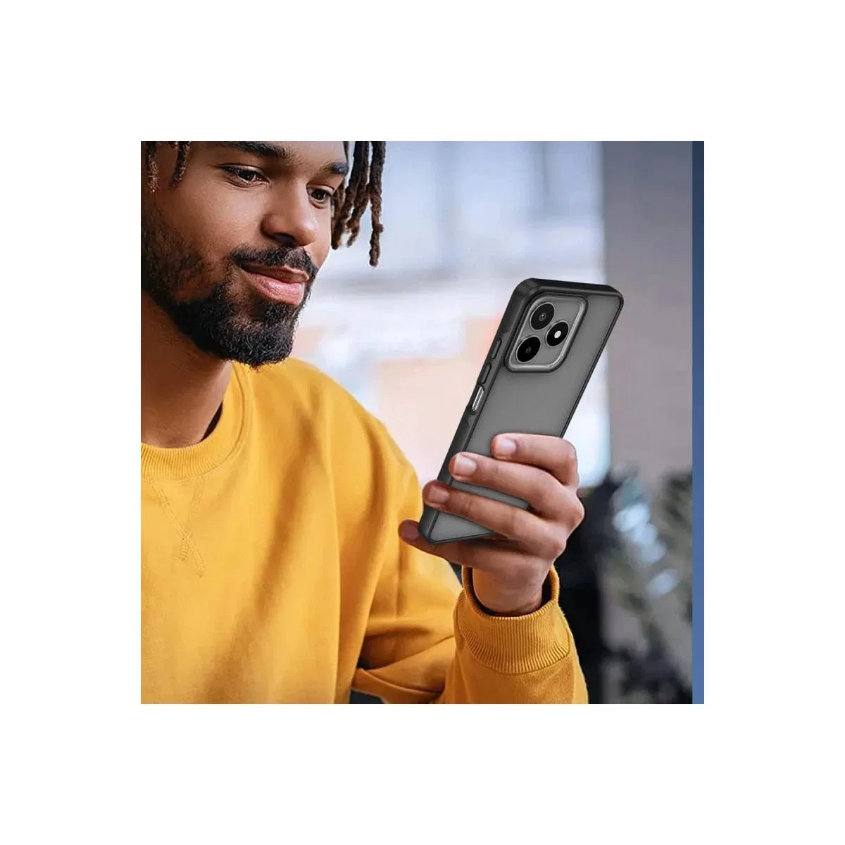 Realme C53 Kılıf Elegant Kapak - Siyah görsel 3