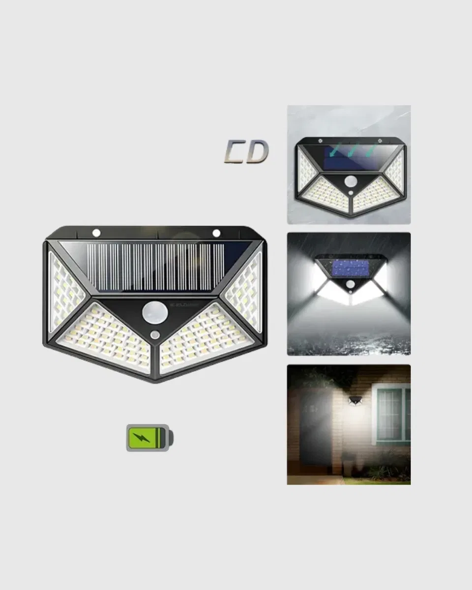 Solar Güçlü 100 LED Bahçe Lambası – Enerji Tasarruflu, Suya Dayanıklı ve Geniş Açılı Işık görsel 5