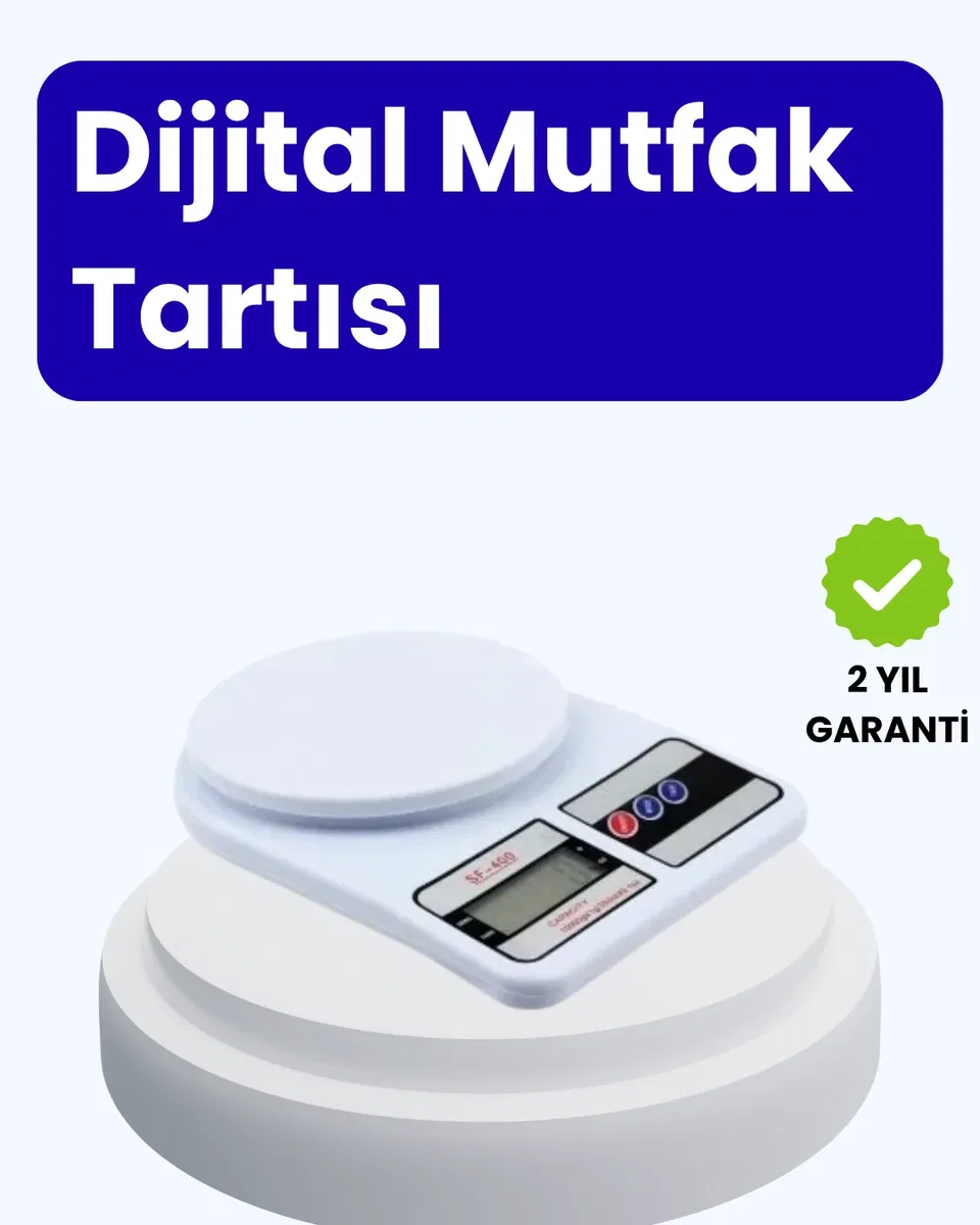 Dijital Mutfak Terazisi 10kg Kapasiteli 1g Hassasiyetli