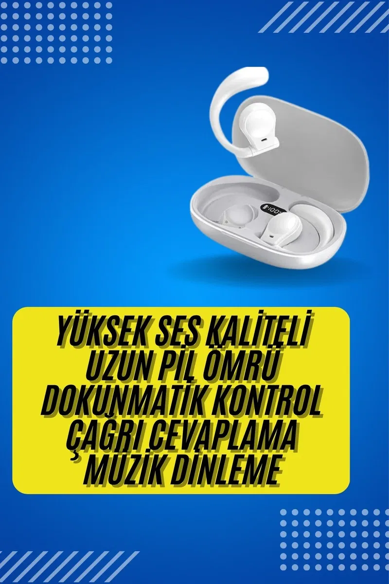 Android ve İOS Uyumlu Bluetooth Küpe Kulaklık Bluetooth Kulaklık Kablosuz görsel 2
