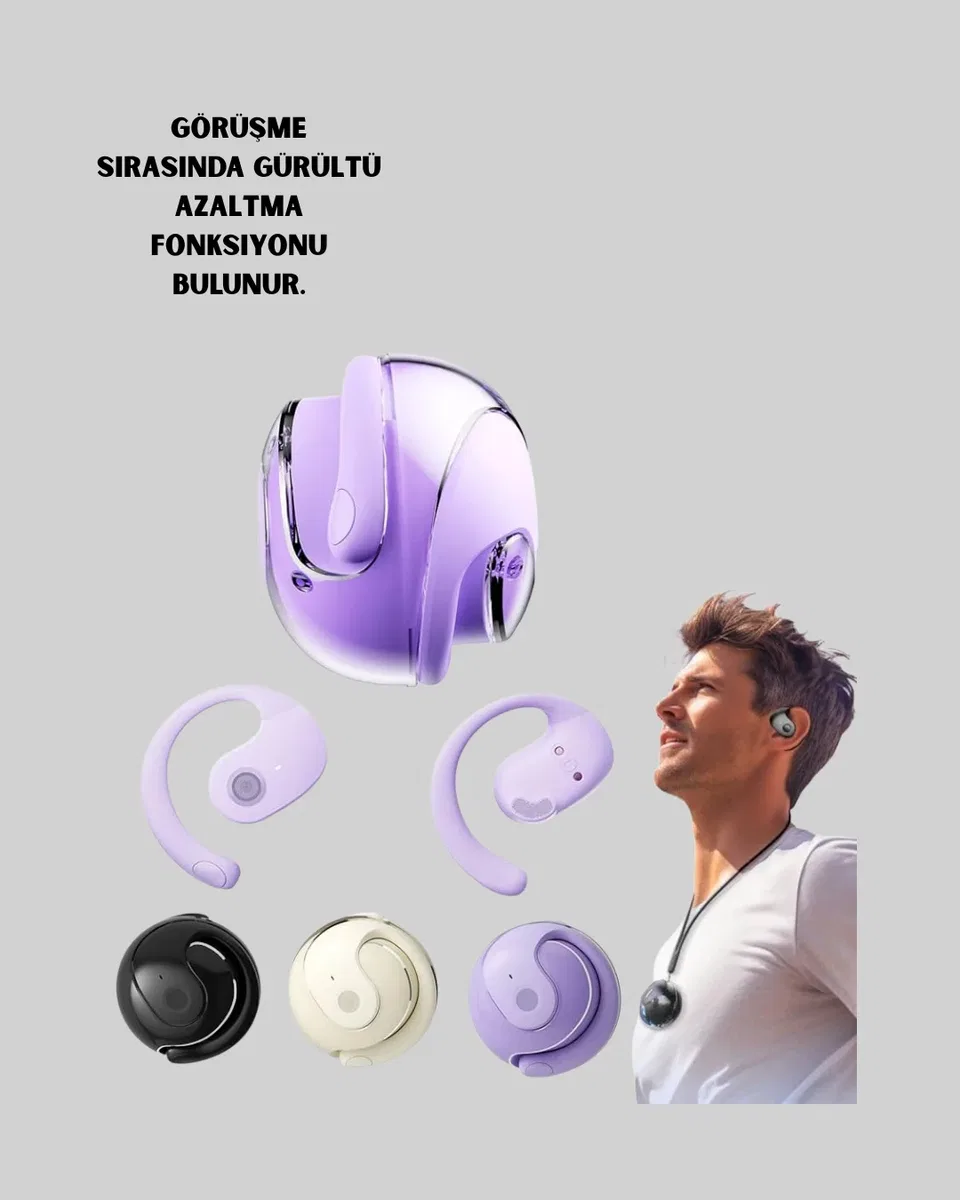 Kulak Arkası Bluetooth Kulaklık, Gürültü Azaltma görsel 2