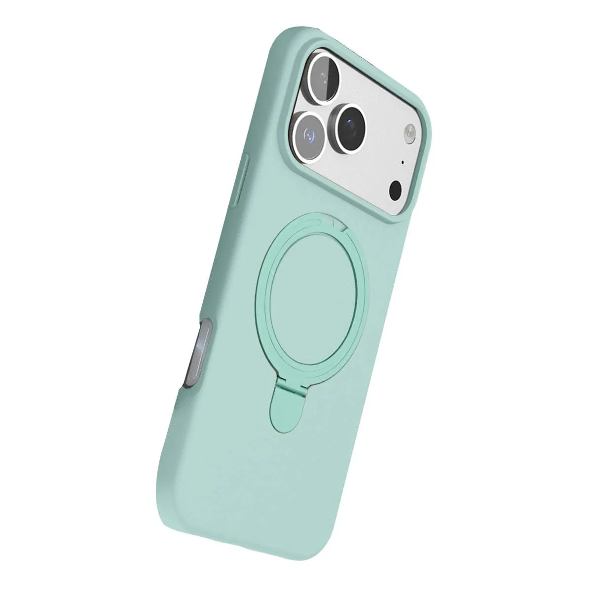 Apple İphone 17 Pro Regal Magsafe Standlı Kapak - Su Yeşili görsel 4
