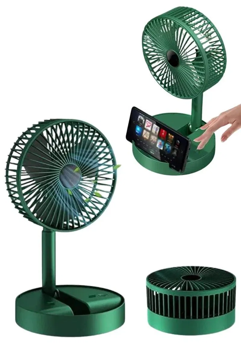 Katlanabilir Usb Şarjlı Masaüstü Soğutucu Mini Fan Telefon Tutucu Yeni Nesil görsel 5