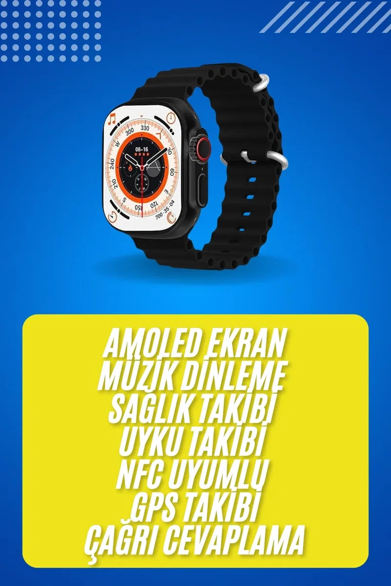 Android ve İOS Uyumlu Arama Konuşma Yapabilen Akıllı Saat görsel 2