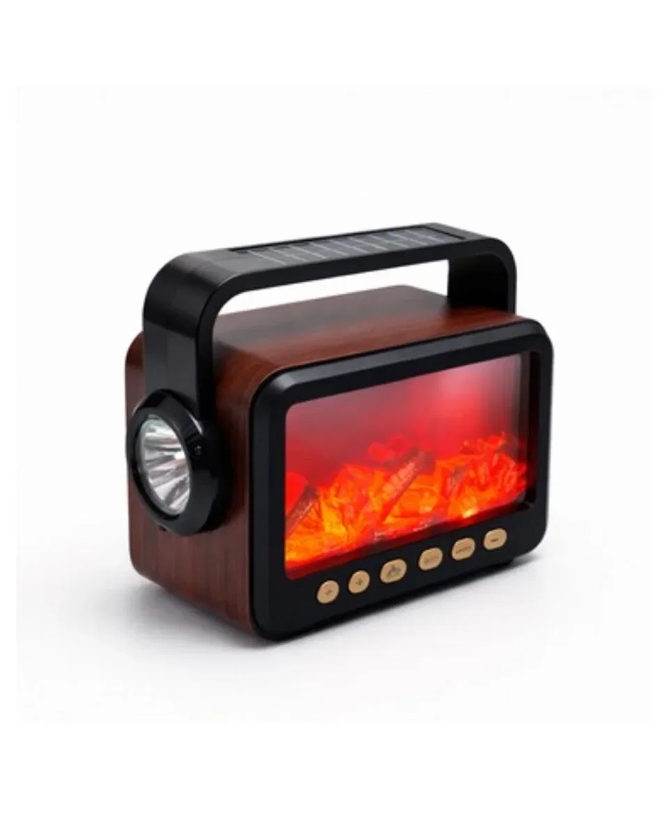 Şömine Efektli Bluetooth Hoparlör FM Radyo USB TF Kart Müzik Çalar görsel 5
