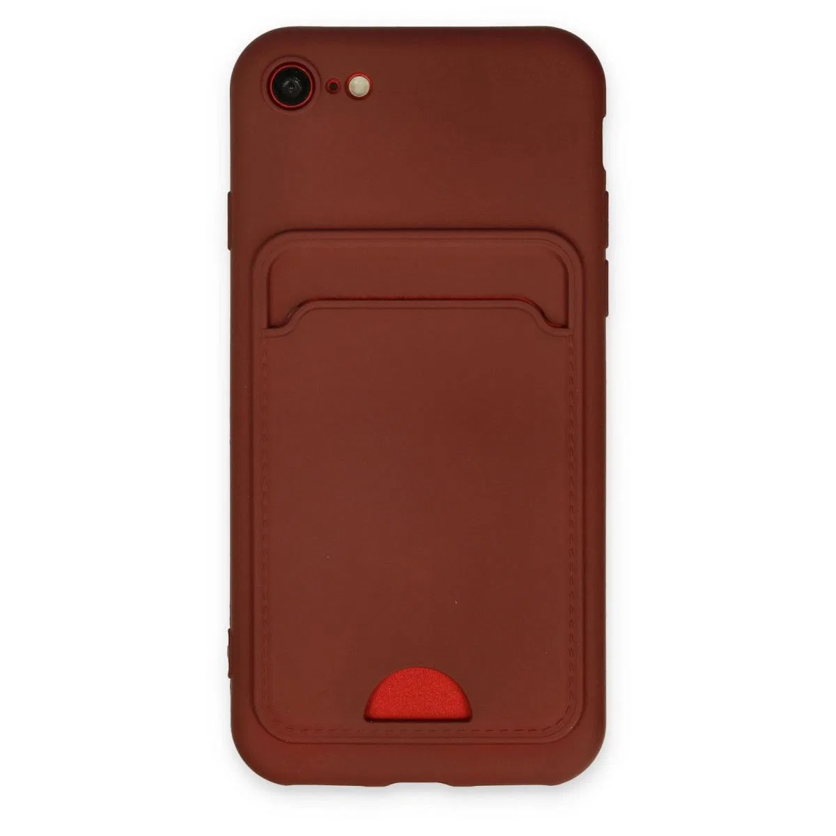 Apple İphone 7 Kılıf Kelvin Kartvizitli Silikon - Bordo