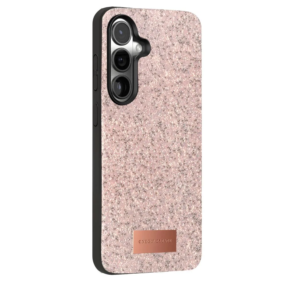 Onegif Samsung Galaxy S25 Bright Simli Kapak - Pembe görsel 3