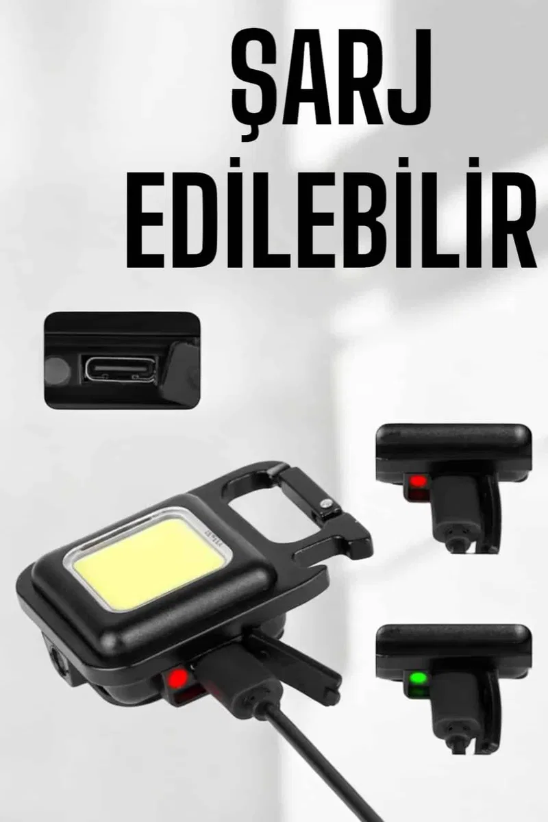 Kamp Işığı Çok Fonksiyonlu Taşınabilir Anahtarlık Kapak Açma Manyetik Özelliği görsel 5