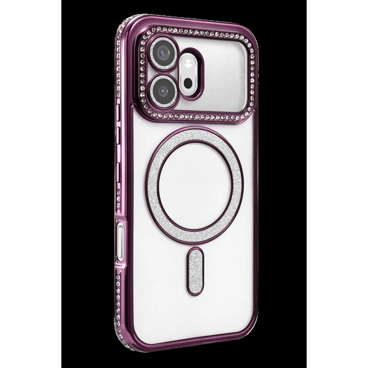 Huawei Honor 600 Joke Simli Magneticsafe Kılıf - Derin Mor görsel 2