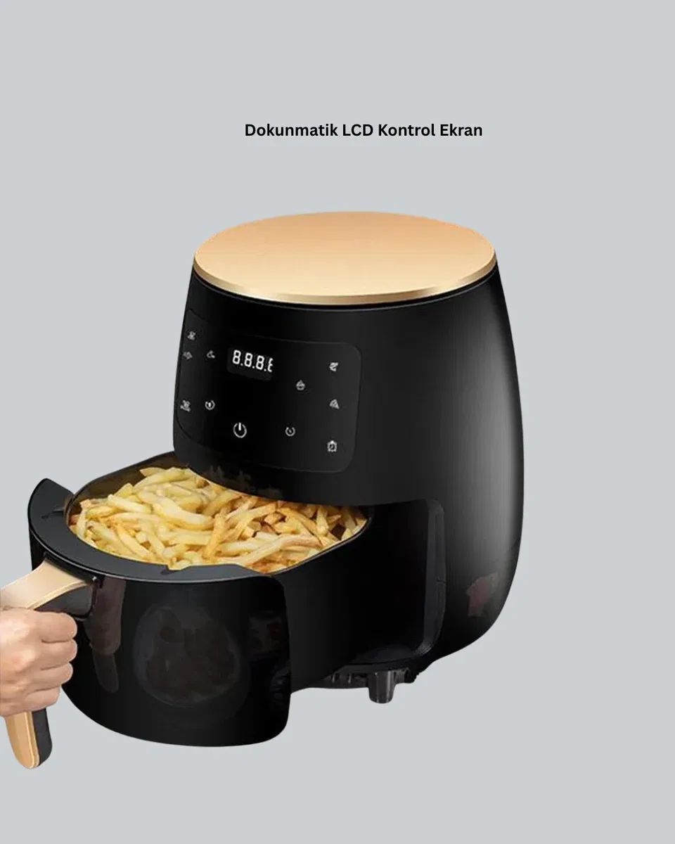 2400W Güçlü Airfryer 6L Yağsız Sağlıklı Pişirici LCD Dokunmatik görsel 5