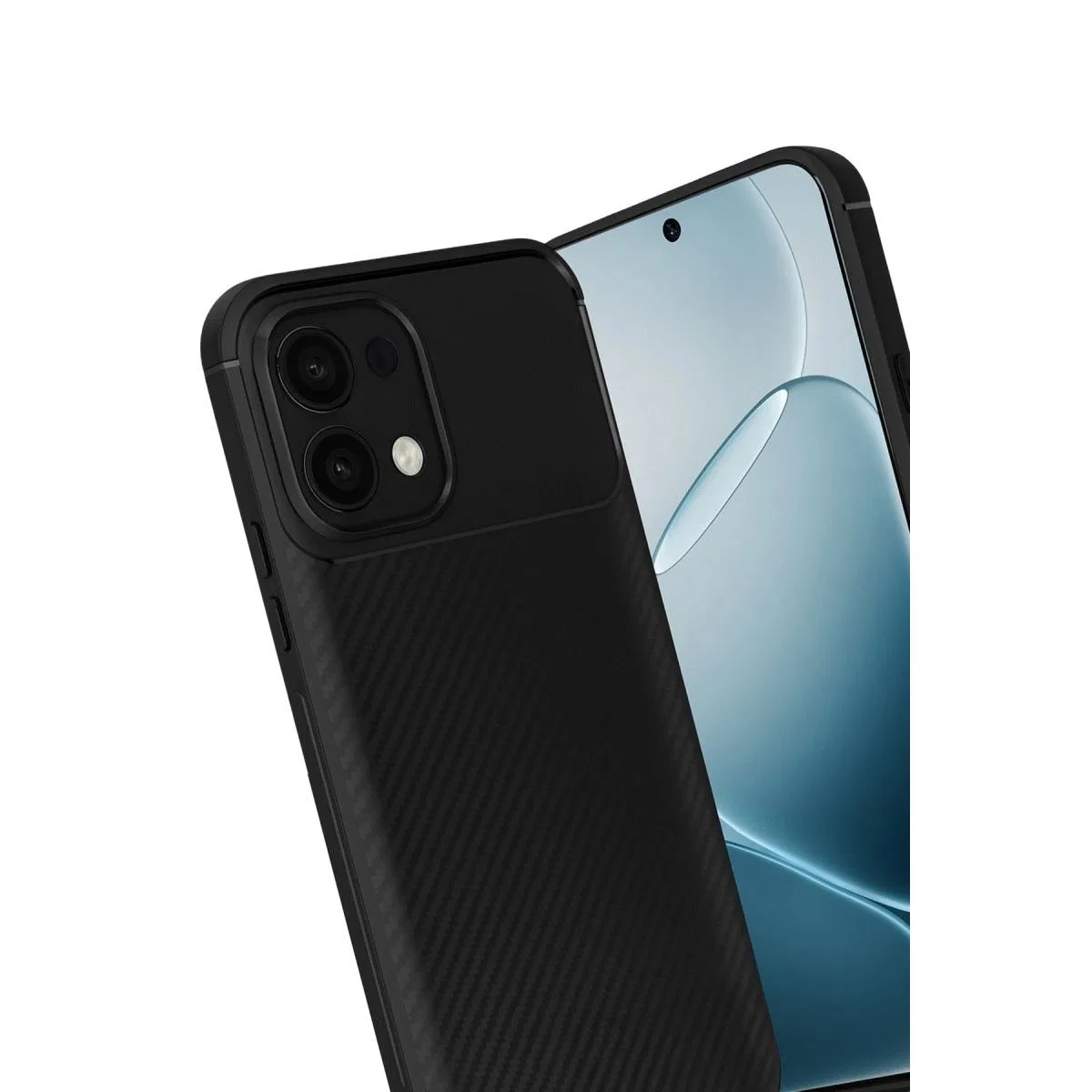 Oppo A6 Pro 4g Auto Focus Karbon Kapak - Siyah görsel 2