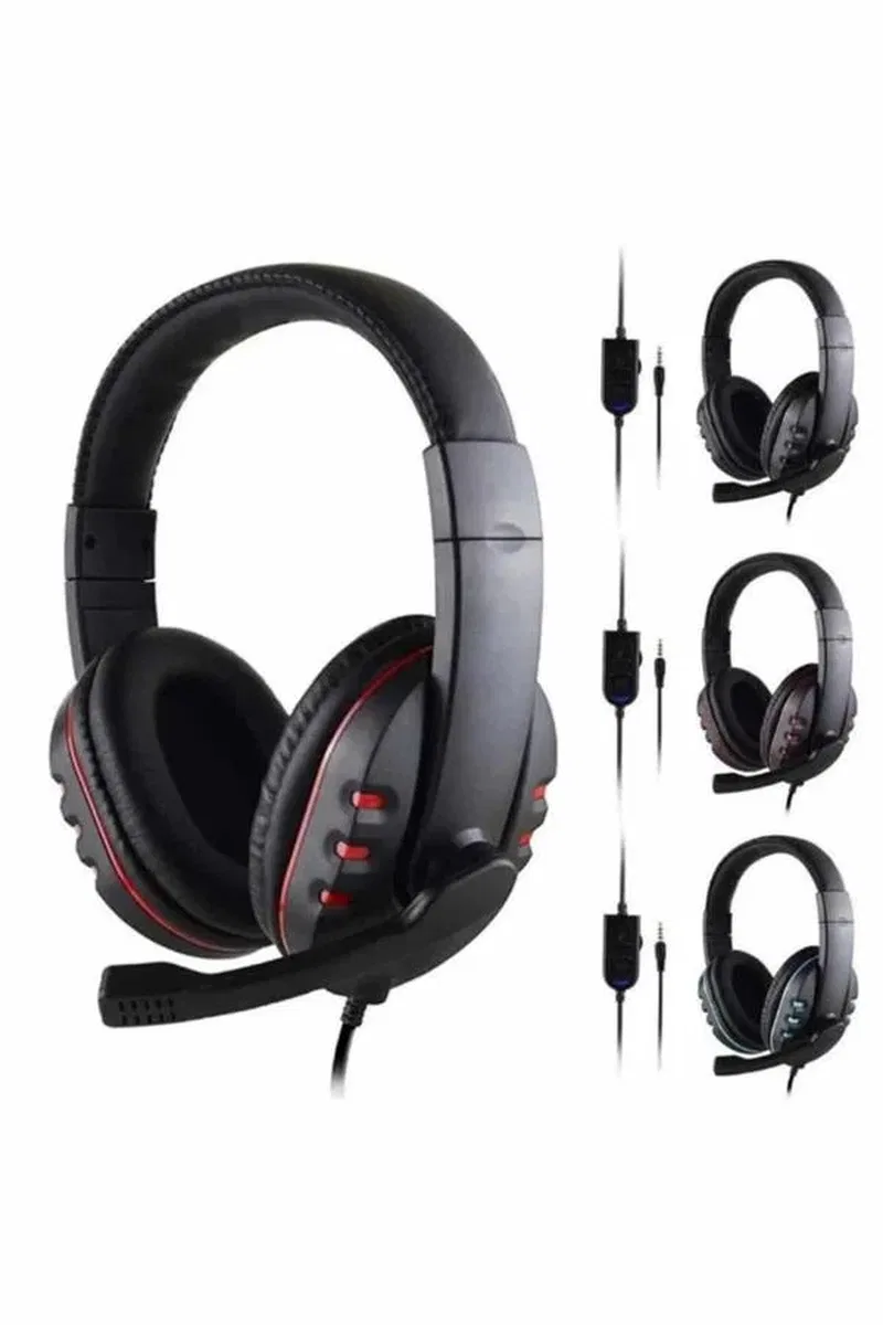 Oyuncu Kulaklığı Kulak Üstü Kablolu Stereo Mikrofonlu Yumuşak Kulak Yastığı görsel 4