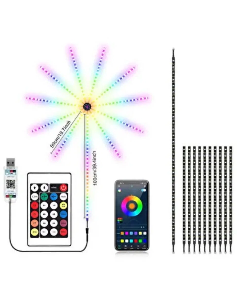 Akıllı Rgb Led Duvar Lambası Kumandalı Ve Uygulama Kontrollü Yeni Nesil görsel 4
