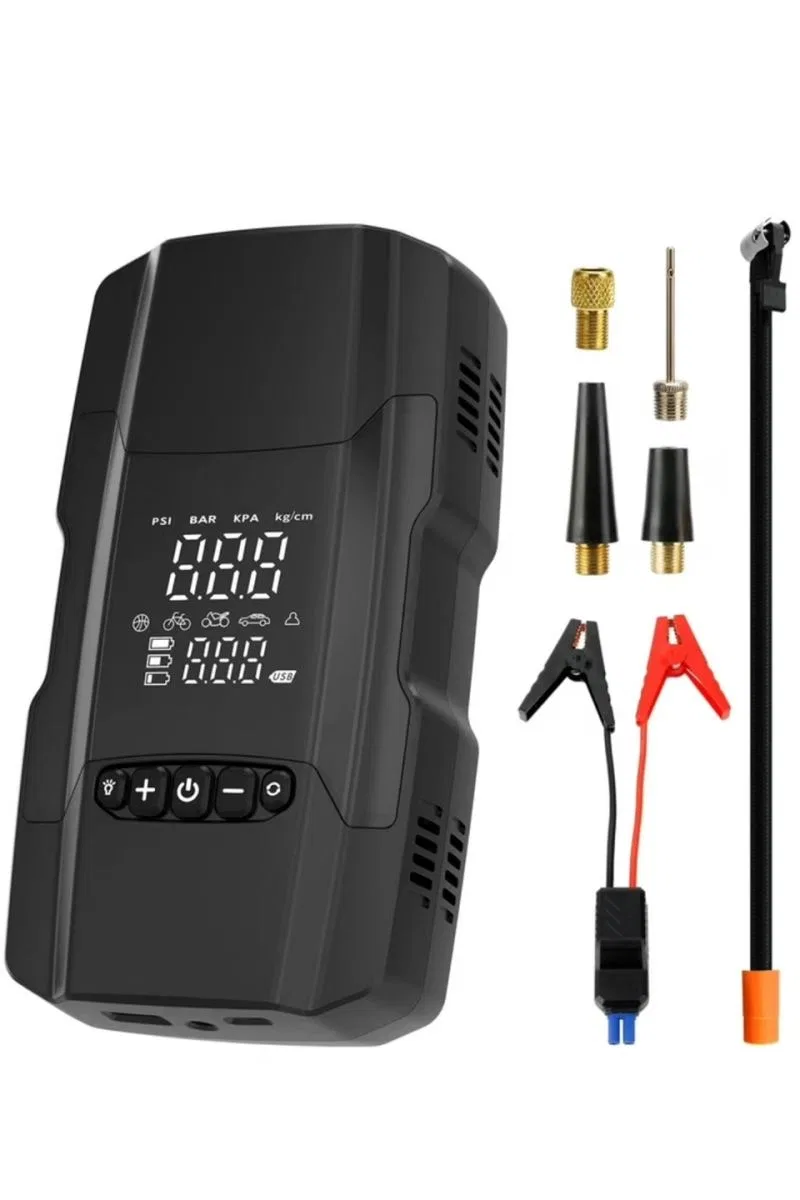 Şarjlı 10. 000 Mah Akıllı Dijital Lastik Şişirme Pompası | 150 Psı | 12v Akü Şarj Takviyeli görsel 2