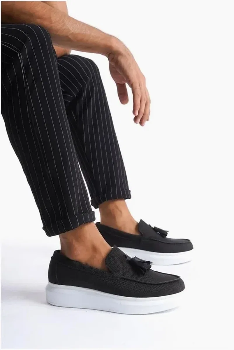 Erkek Ayakkabı Ayakkabı Bağcıksız Püsküllü Aktif Casual Günlük Keten