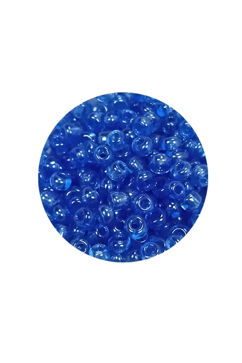 Dökme Cam Kum Boncuk (8/0) 3 mm - 20 Gram - Şeffaf Açık Mavi - BNC163 görsel 2