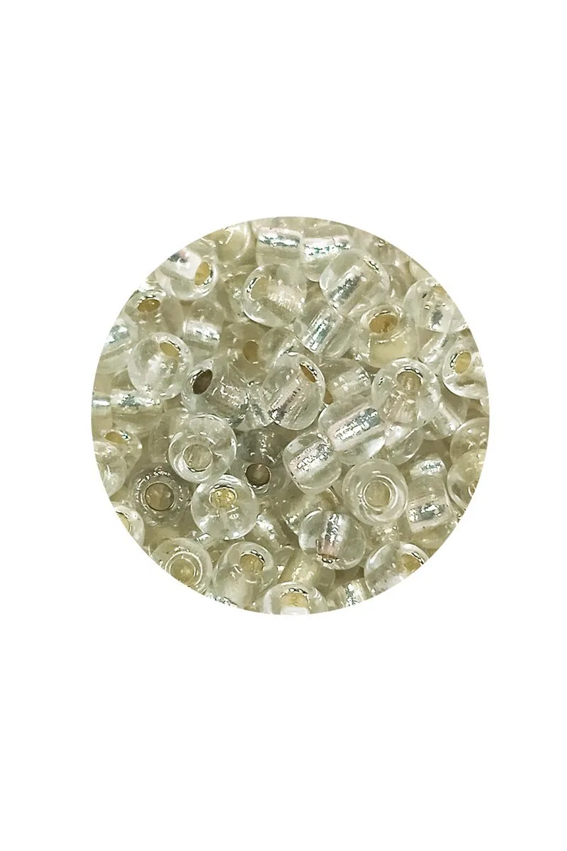 Dökme Cam Kum Boncuk Büyük Boy (6/0) 4 mm - 60 Gram - Şeffaf - BNC122 görsel 2