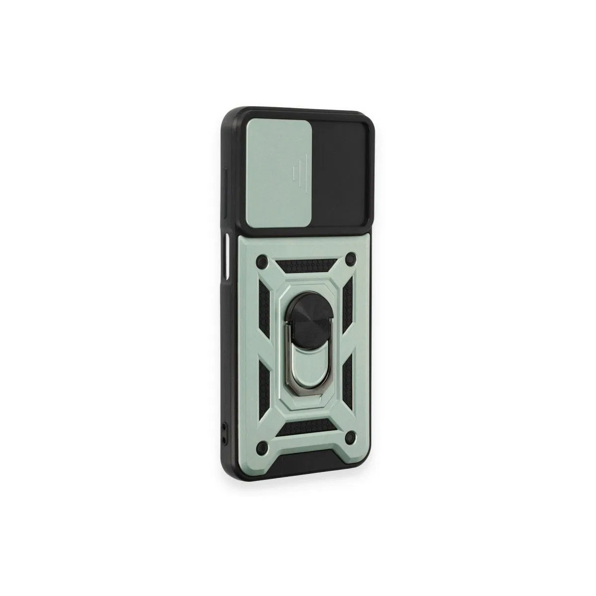 Samsung Galaxy M14 5g Kılıf Pars Lens Yüzüklü Silikon - Yeşil görsel 2
