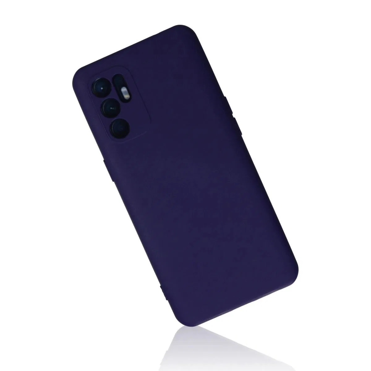 Oppo Reno 6 Kılıf Nano İçi Kadife Silikon - Mor görsel 2