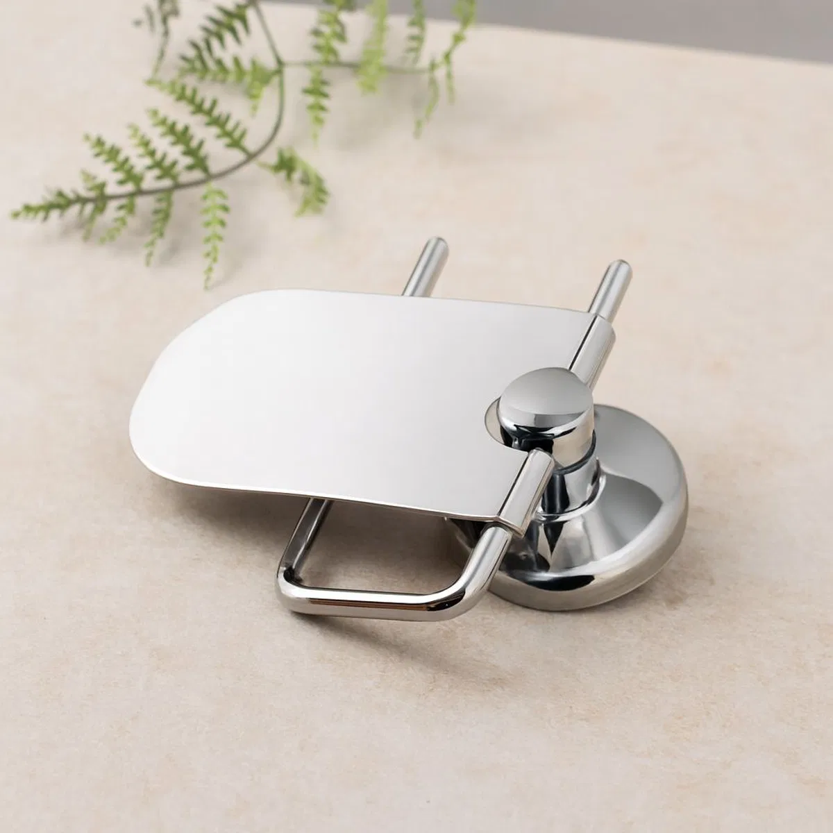 Kapaklı Metal WC Kağıtlık (Vidalı Montaj)