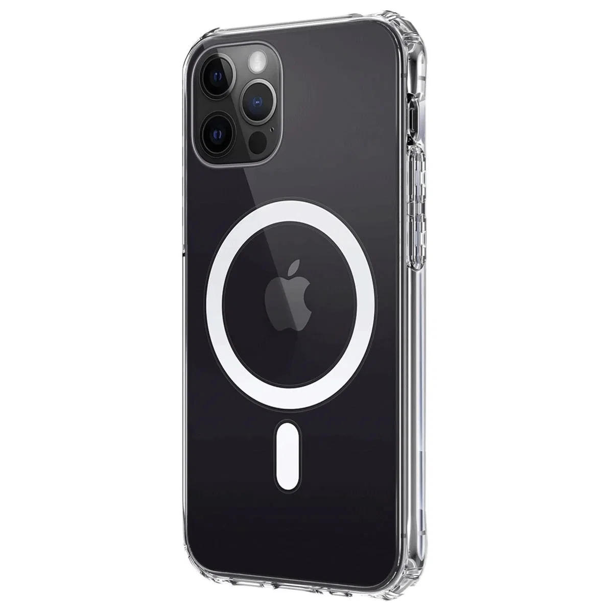 Apple İphone 12 Kılıf Magneticsafe Şeffaf Silikon - Şeffaf görsel 2