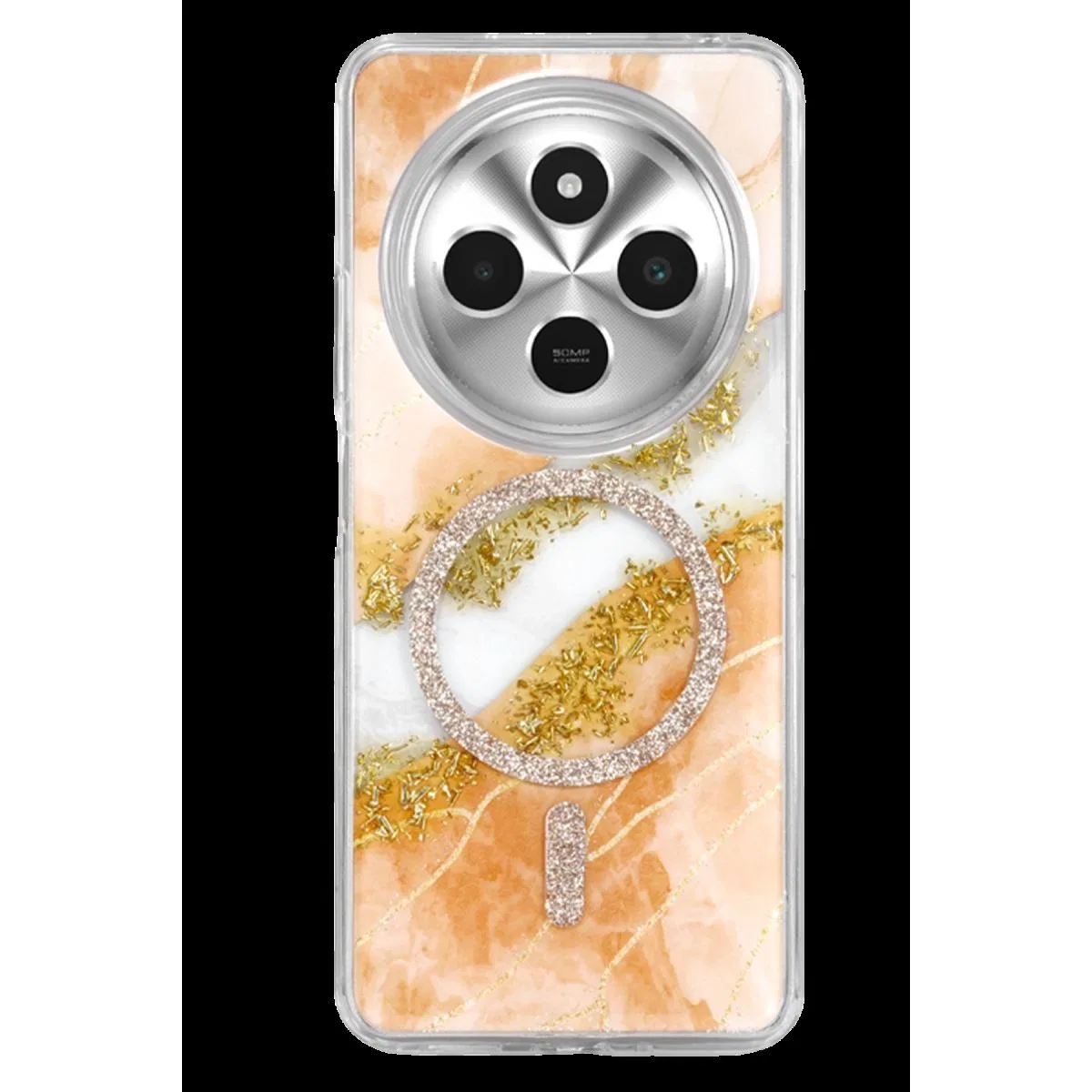 Onegif Xiaomi Redmi 14c Lotus Simli Magsafe Kapak - Yeşil görsel 3