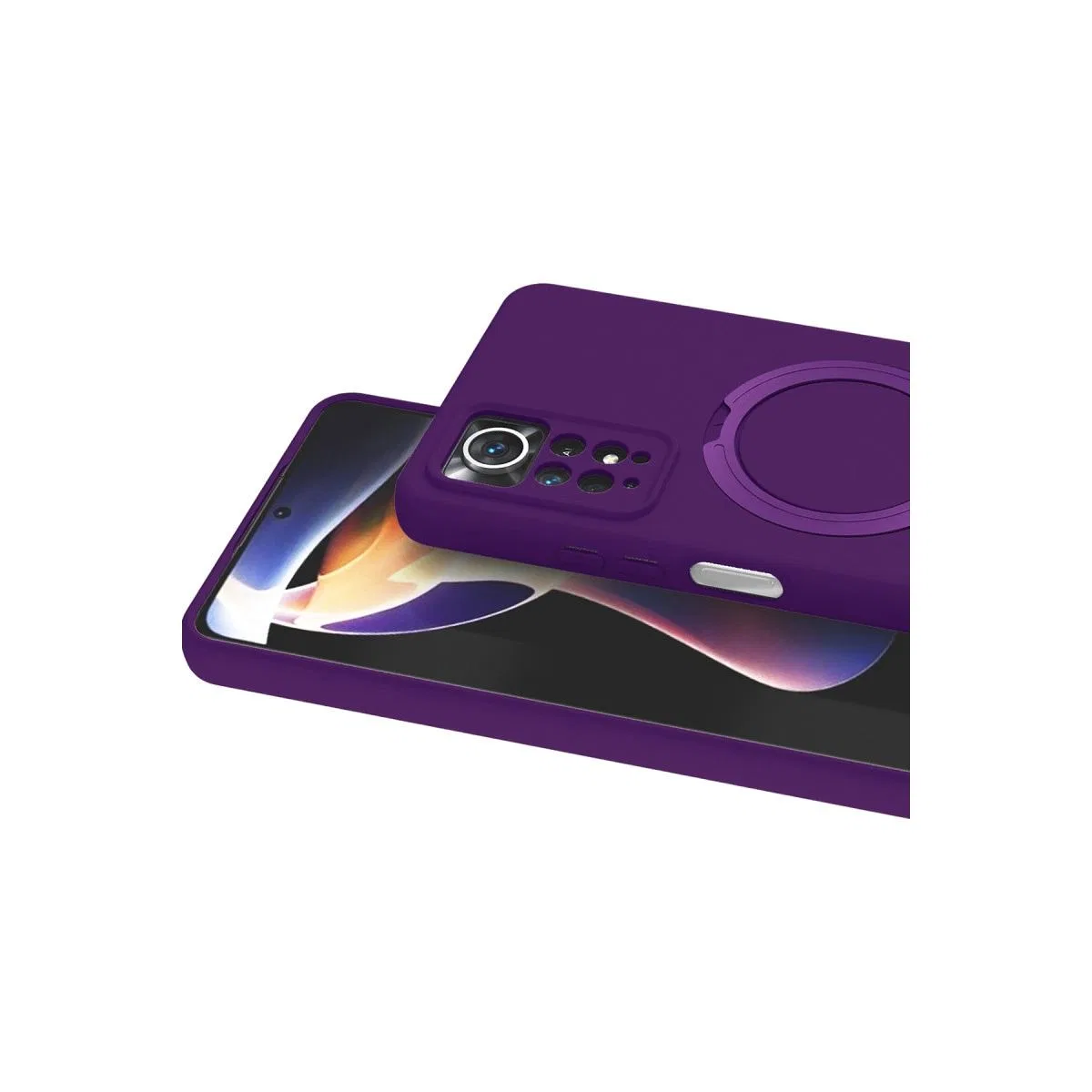 Xiaomi Redmi Note 12 Pro 4g Regal Magsafe Standlı Kapak - Derin Mor görsel 2