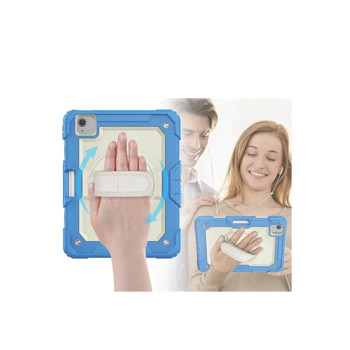 Apple İpad Pro 11 (2020) Kılıf Strap New Tablet Kapak - Mavi görsel 2