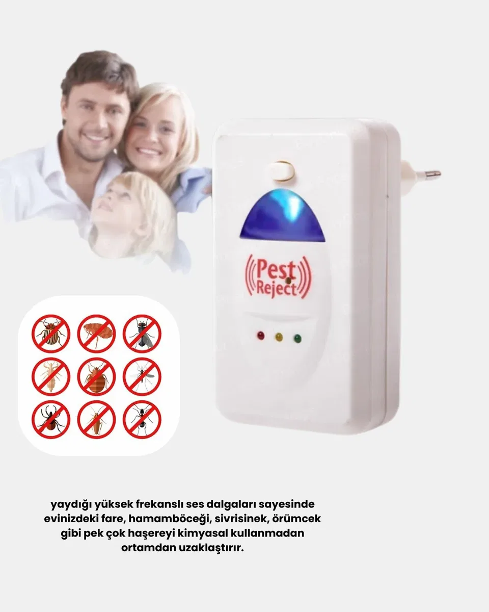 Ultrasonik Böcek ve Fare Kovucu – Doğa Dostu, Sessiz ve Etkili Savunma görsel 5