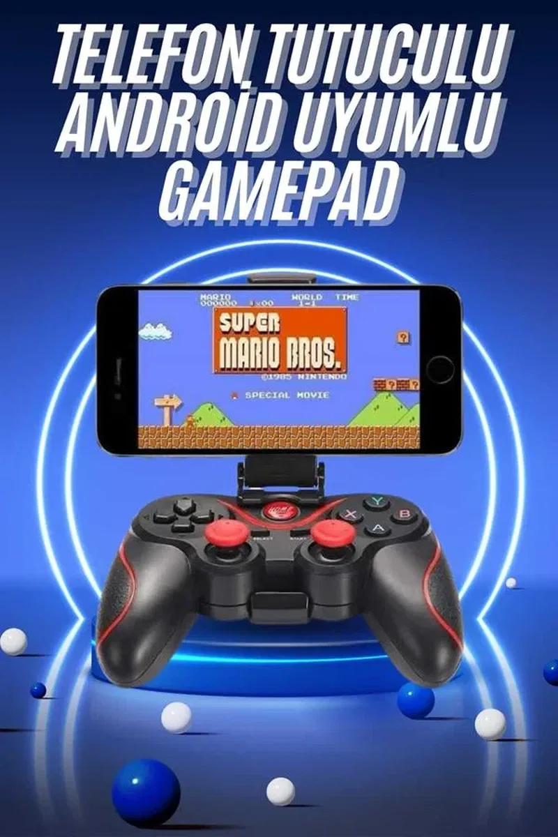 Joystik Gamepad Bluetooth Telefon Tutucu Oyun Kolu Telefon Android Uyumlu görsel 2