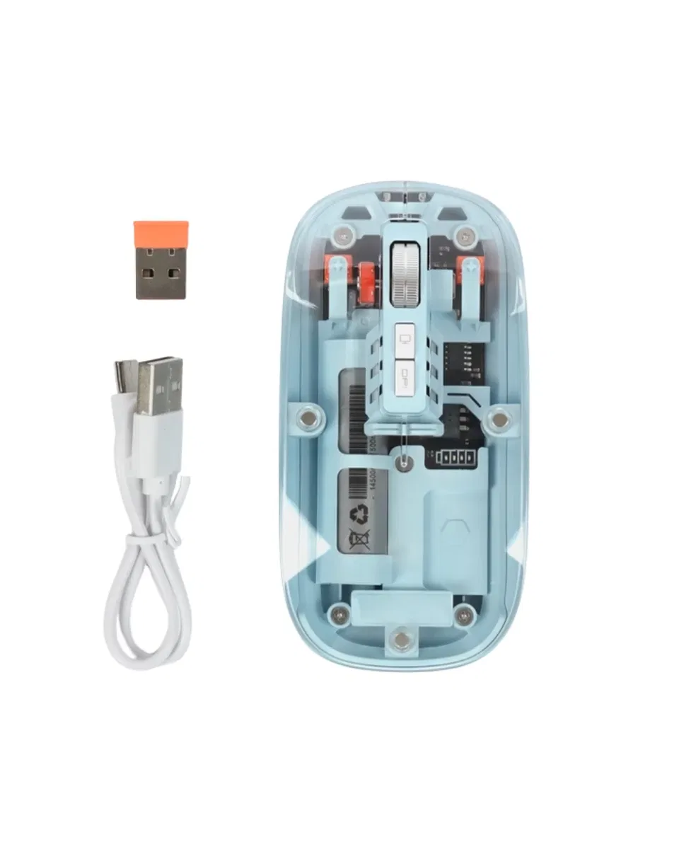 Bluetooth 5. 2 ve 2. 4G USB Kablosuz Mouse Pilli Mavi Tasarım görsel 4
