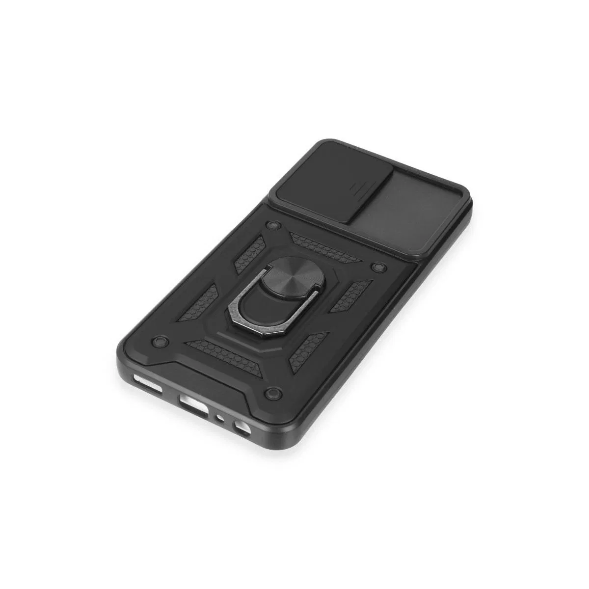 Samsung Galaxy M14 5g Kılıf Pars Lens Yüzüklü Silikon - Siyah görsel 5