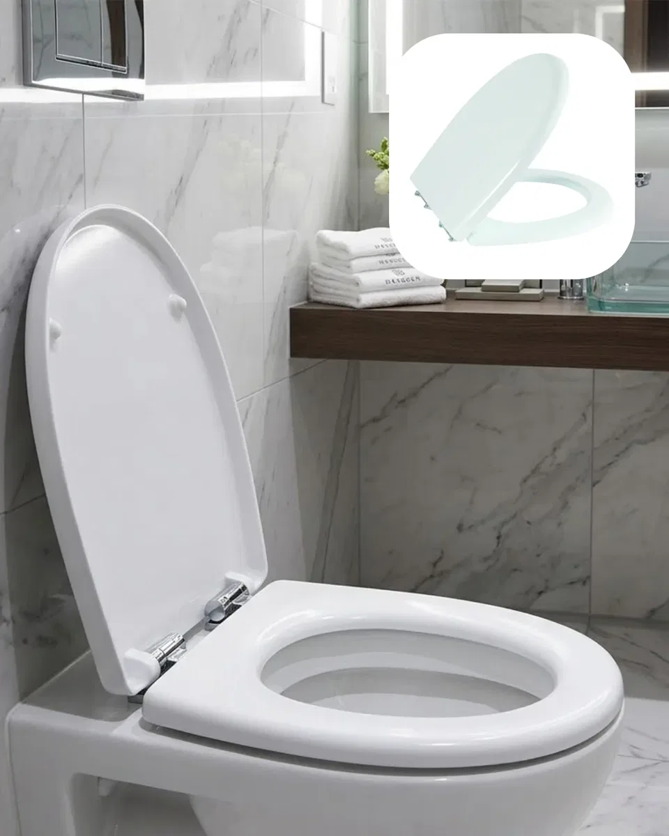 Universal Klozet Kapak Seti Kaydırmaz Alt Yüzey Kolay Temizlik Banyo Aksesuarı