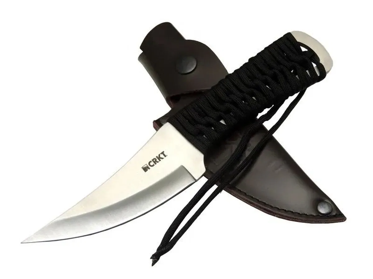 Crkt Scrub Fixed 2712 Wy Kamp / Outdoor Bıçak 22, 5cm - İpli Sap, Deri Kılıflı