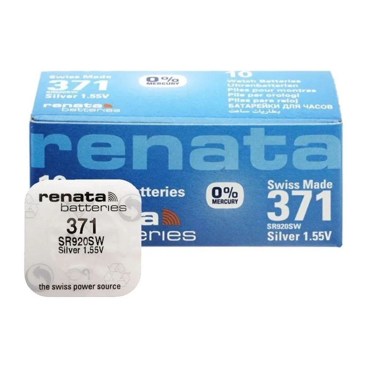 Renata 371 Sr920sw 1. 55v Alkalin Saat Pili 10 Adet