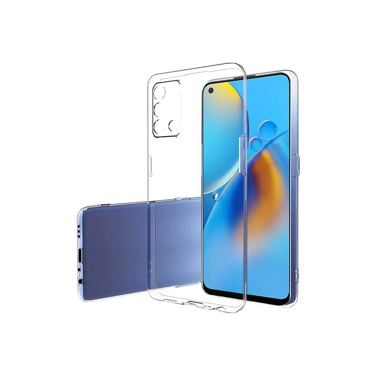 Newface Oppo A74 4g Kılıf Lüx Şeffaf Silikon görsel 2