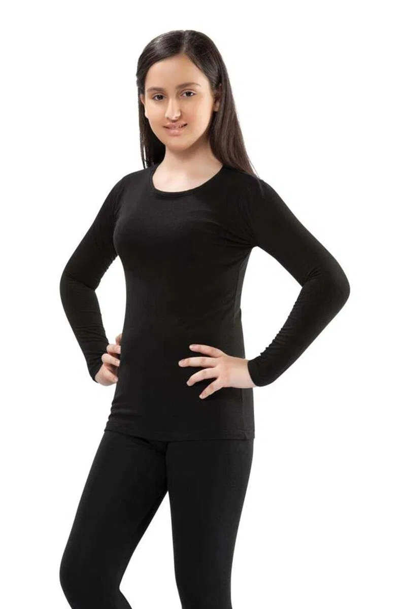 Kota 1 Adet Kız Erkek Çocuk Termal Siyah İçlik Fanila Body Takım 2005 görsel 4