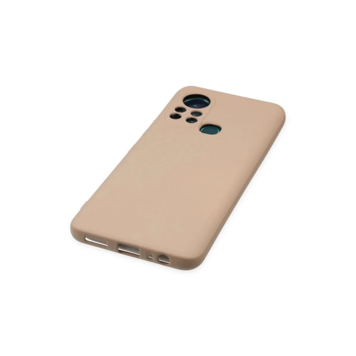 İnfinix Hot 11s Kılıf Nano İçi Kadife Silikon - Pudra görsel 4