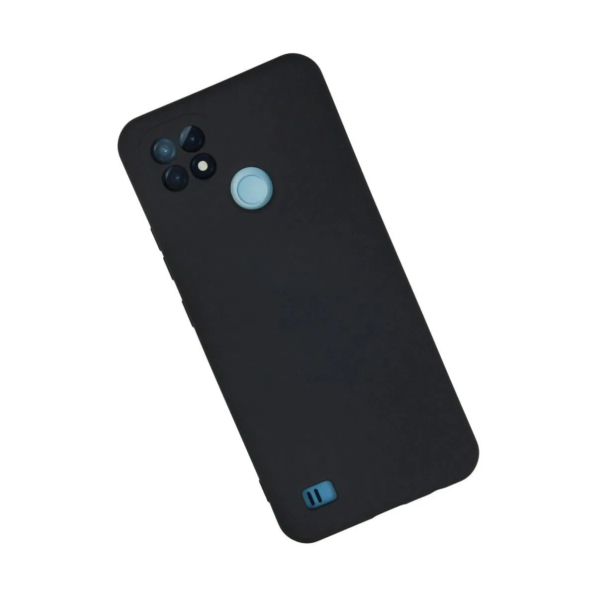 Realme C21 Kılıf Nano İçi Kadife Silikon - Lacivert görsel 2