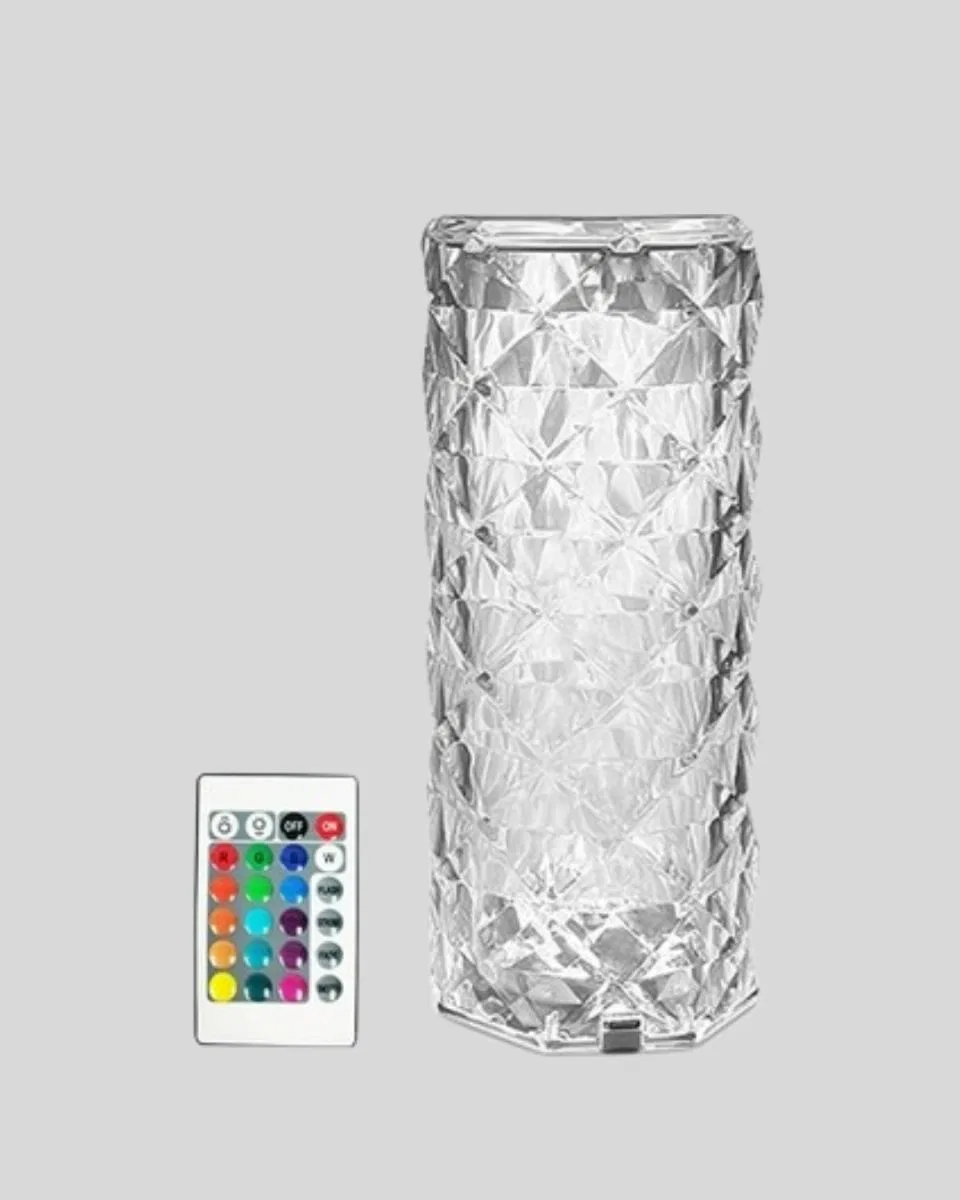 Kristal Rgb Led’li Kumandalı Masa Ve Gece Lambası – Renkli Işık Modlarıyla Şık Dekoratif Aydınlatma görsel 2